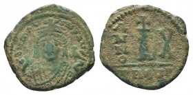 Maurice Tiberius. A.D. 582-602. AE Half follis

Condition: Very Fine

Weight: 2.20 gr
Diameter: 18 mm