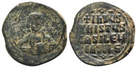 Anonymous. Ca. 1028-1034. AE follis nimbate bust of Christ facing,

Condition: Very Fine

Weight: 9.66 gr
Diameter: 30 mm