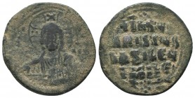 Anonymous. Ca. 1028-1034. AE follis nimbate bust of Christ facing,

Condition: Very Fine

Weight: 14.10 gr
Diameter: 33 mm