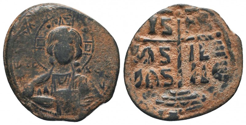 Anonymous. Ca. 1028-1034. AE follis nimbate bust of Christ facing,

Condition: V...
