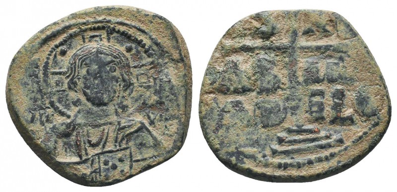 Anonymous. Ca. 1028-1034. AE follis nimbate bust of Christ facing,

Condition: V...