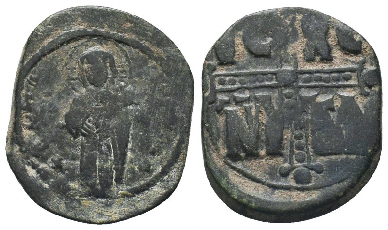 Anonymous. Ca. 1028-1034. AE follis nimbate bust of Christ facing,

Condition: V...