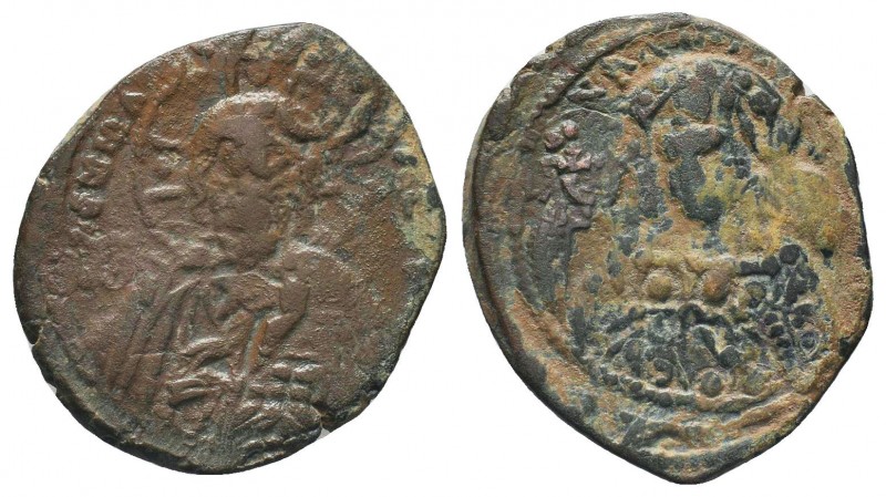 Anonymous. Ca. 1028-1034. AE follis nimbate bust of Christ facing,

Condition: V...