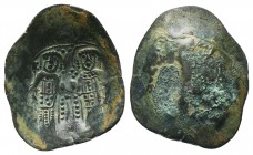 Cup Coins of the Late Byzantine Empire. 

Condition: Very Fine

Weight: 2.40 gr
Diameter: 26 mm