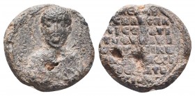 BYZANTINE LEAD SEALS. (Circa 9th-12th centuries).

Condition: Very Fine

Weight: 5.70 gr
Diameter: 22 mm