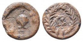 BYZANTINE LEAD SEALS. (Circa 9th-12th centuries).

Condition: Very Fine

Weight: 1.90 gr
Diameter: 12 mm