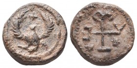 BYZANTINE LEAD SEALS. (Circa 9th-12th centuries).

Condition: Very Fine

Weight: 11.20 gr
Diameter: 17 mm