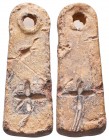 BYZANTINE Lead Objects. (Circa 9th-12th centuries). Weight

Condition: Very Fine

Weight: 65 gr
Diameter: 51 mm