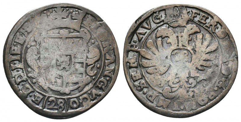 GERMANY. Emden. Ferdinand III (Holy Roman Emperor, 1637-1653). Gulden or 28 Stüb...