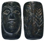 Cylinder Seal with a Bust and Symbols 19th-17th century BC. 

Condition: Very Fine

Weight: 5.98 gr
Diameter: 24 mm