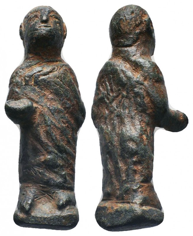 Ancient Griek Priest Statue , Very interesting and RARE! 2nd - 1st C. BC.

Condi...