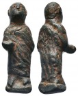 Ancient Griek Priest Statue , Very interesting and RARE! 2nd - 1st C. BC.

Condition: Very Fine

Weight:97.00 gr
Diameter: 65 mm