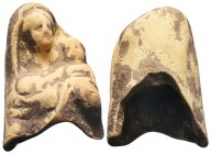 Ancient Terracotta Statue of Virgin Marry and Christ, 

Condition: Very Fine

Weight: 43.9 gr
Diameter: 72 mm