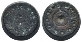 Bronze Commercial Weight. Byzantine, 6th-7th Century AD. . 

Condition: Very Fine

Weight: 20.3 gr
Diameter: 20 mm