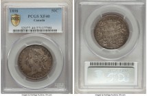 Victoria 50 Cents 1898 XF40 PCGS, London mint, KM6. Pleasing for the grade, with a blanket of darkened, russet-gray color over both sides, and a consi...