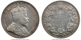 Edward VII 50 Cents 1906 XF45 PCGS, London mint, KM12. From a series of few dates, all of which were produced in low quantities, where popularity rema...