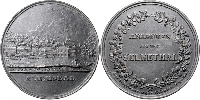 Anhalt - Bernburg Alexander Carl 1834-1863 Eisenmedaille o.J. Andenken von Alexi...