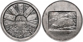 Anhalt - Bernburg Alexander Carl 1834-1863 Eisenmedaille o.J. Spielmarke von Stubenberg Mann vgl. 1018. 
33,7mm 12,5g ss