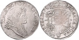 Anhalt - Dessau Johann Georg II. 1660-1693 2/3 Taler 1674 Mann 882bb. Dav. 221. 
schwach ausgeprägt ss