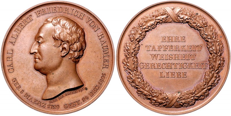 Anhalt - Dessau Leopold Friedrich Franz 1751-1817 Bronzemedaille 1806 (v. Loos/K...