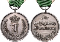 Anhalt - Dessau Leopold Friedrich 1817-1871 Silbermedaille o.J. 'Für fünfzigjährige Diensttreue', gestiftet am 12.5.1864 für Herzogliche Beamte und Di...