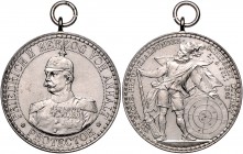 Anhalt - Köthen Friedrich II. 1904-1918 Silbermedaille 1905 (v. Lauer) auf das 22. Sächs. Provinzial-Bundesschießen am 2.-6. Juli in Cöthen, i.Rd: SIL...