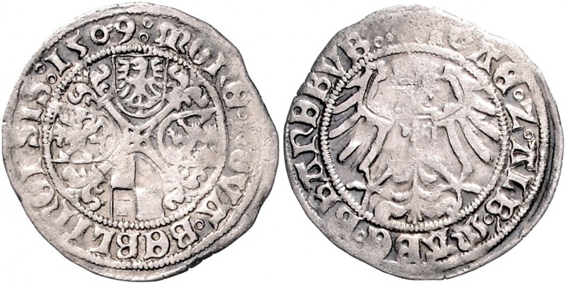 Brandenburg in den Marken - Preussen Joachim I. und Albrecht 1499-1514 Groschen ...