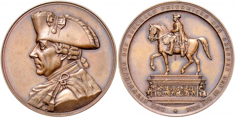 Brandenburg in den Marken - Preussen Friedrich Wilhelm IV. 1840-1861 Bronzemedai...