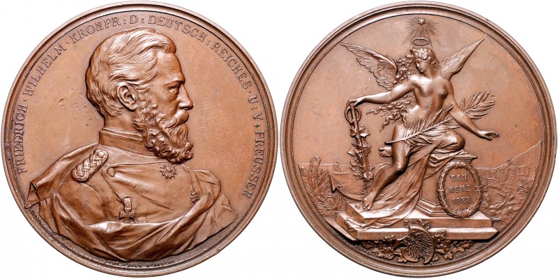 Brandenburg in den Marken - Preussen Wilhelm I. 1861-1888 Bronzemedaille 1888 (v...