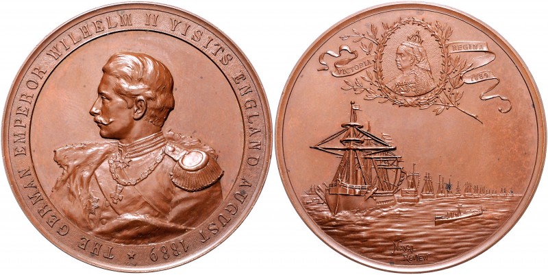 Brandenburg in den Marken - Preussen Wilhelm II. 1888-1918 Bronzemedaille 1889 (...