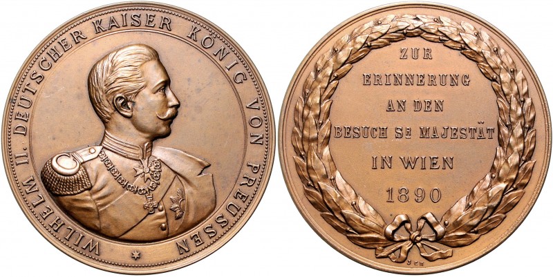 Brandenburg in den Marken - Preussen Wilhelm II. 1888-1918 Bronzemedaille 1890 (...