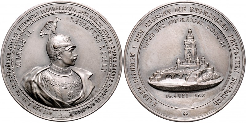 Brandenburg in den Marken - Preussen Wilhelm II. 1888-1918 Bronzemedaille 1896 v...