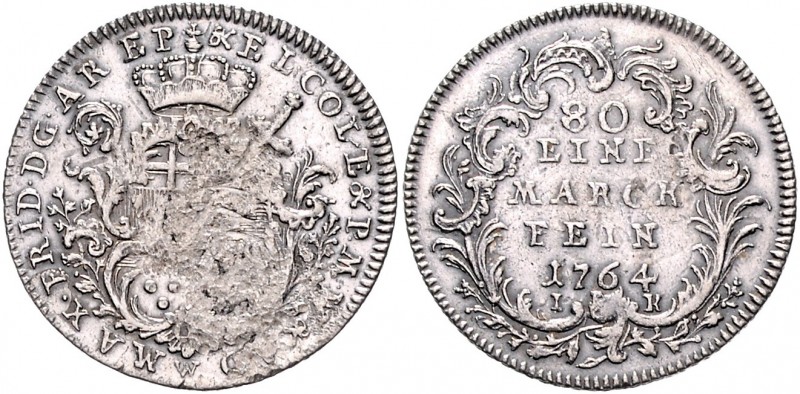 Köln - Erzbistum Maximilian Friedrich v. Königsegg 1761-1784 12 Stüber 1764 Schö...