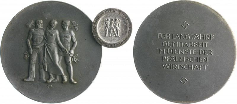 Pfalz - Kurpfalz Prägungen Lot o.J. von 2 Stücken: Zinkmedaille o.J. (v. Moshage...