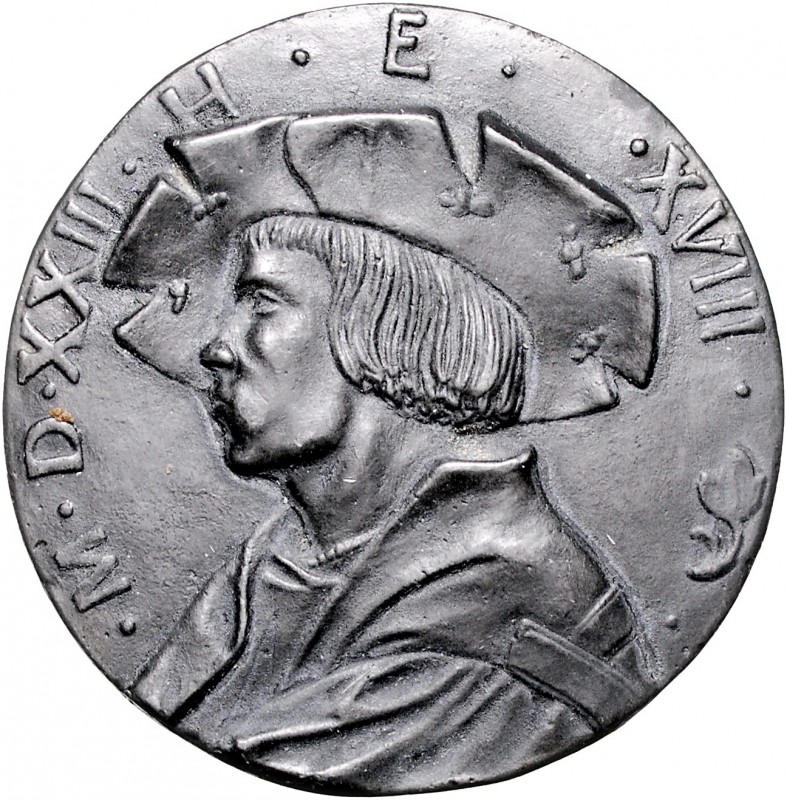 Württemberg - Ulm Bleigussmedaille 1523 einseitig (v. Martin Schaffner, Meister ...