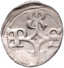 Würzburg - Bistum Lorenz von Bibra 1495-1519 Einseitiger Pfennig o.J. Brunomonogramm Helm. 9. Piloty 878. Ehwald 5802. Fd. Fulda 95. 
0,43g ss
