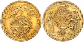 Würzburg - Bistum Adam Friedrich Graf v. Seinsheim. 1755-1779 Goldgulden o.J. Friedb. 3727. Helm. 720. 
hübsche Patina st