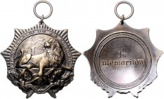 Kolonien Löwen-Sonnen-Orden o.J. 'Für Verdienste um die Kolonien', Rs: 'In memoriam' ges. gesch. Nr. 34102, aus Bronze, mit Vergoldung Niemann 2.02. 1...