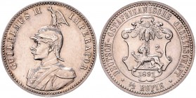 Deutsch-Ostafrika 1/2 Rupie 1891 J. 712. 
 ss-vz