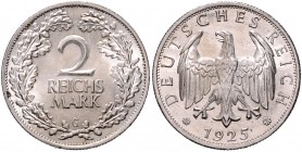 Weimarer Republik 2 Reichsmark 1925 G J. 320. 
 vz