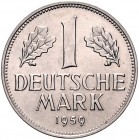 Bundesrepublik Deutschland Einseitiger Abschlag o.J. der Wertseite von 1 Deutsche Mark 1959 auf dünnem Schrötling J. zu385. Schaaf -. Beckenb. -. 
2,...