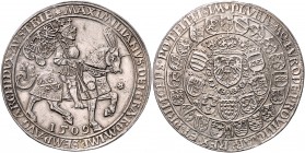 RDR - Österreich Maximilian I. 1493-1519 Zweifacher Schauguldiner 1509 Antwerpen (Stempel von Ulrich Ursentaler, Hall) auf die Annahme des Kaisertitel...