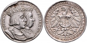 RDR - Österreich Ferdinand I. 1521-1564 Silbermedaille 1536 (unsign.) auf sein 10-jähriges Regierungsjubiläum als König von Böhmen und Ungarn Slg. Mon...