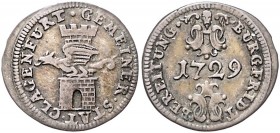 RDR - Österreich Karl VI. 1711-1740 Burgfriedbereitungsmünze 1729 der Stadt Klagenfurt Probszt 296. 
0,98g ss