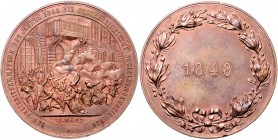 RDR - Österreich Franz Joseph I. 1848-1916 Bronzemedaille 1898 (unsign. v. Bittner) 'Den Freiheitskämpfern des Jahres 1848 die Österreichische Soziald...
