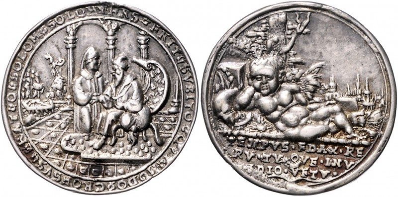 RDR - Länder - Böhmen, Mähren u. Erzgebirge Silbergussmedaille o.J. (ca. 1533-15...