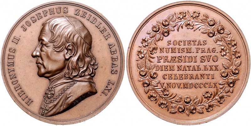 RDR - Länder - Böhmen, Mähren u. Erzgebirge Bronzemedaille 1860 (v. Seidan) auf ...