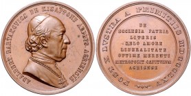 RDR - Länder - Ungarn Franz Joseph I. 1848-1916 Bronzemedaille 1865 (unsign.) auf Adalbert Bartakovics von Kissapony und sein 50-jähriges Priesterjubi...