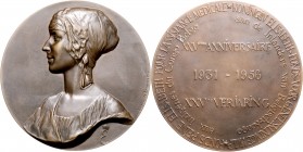 Belgisch-Kongo Bronzemedaille 1956 (v. de Bremaecker) auf den 25. Jahrestag des Gesundheitsfonds von Königin Elisabeth zur Versorgung der indigenen Be...