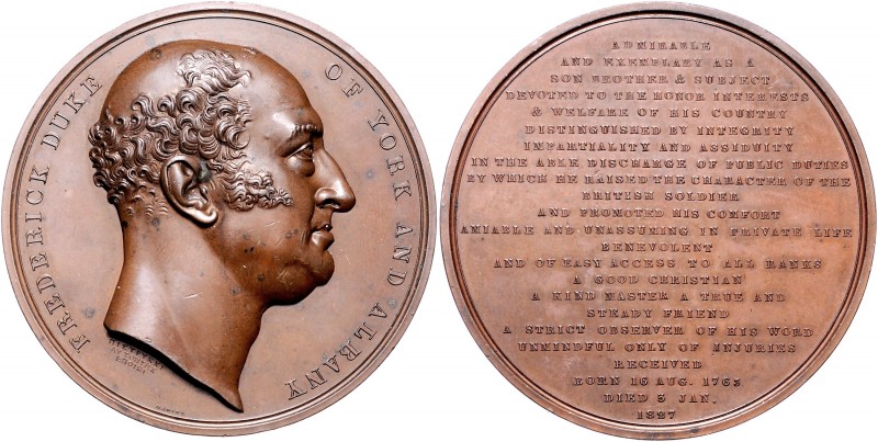 Großbritannien George IV. 1820-1830 Bronzemedaille 1827 (v. Hamlet) auf Frederic...